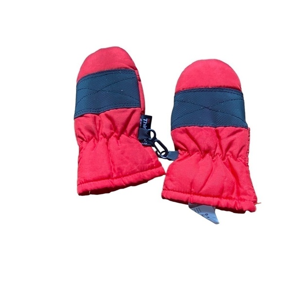 Primaloft Infant Red Snow Mittens Size 0-1 - Picture 1 of 7